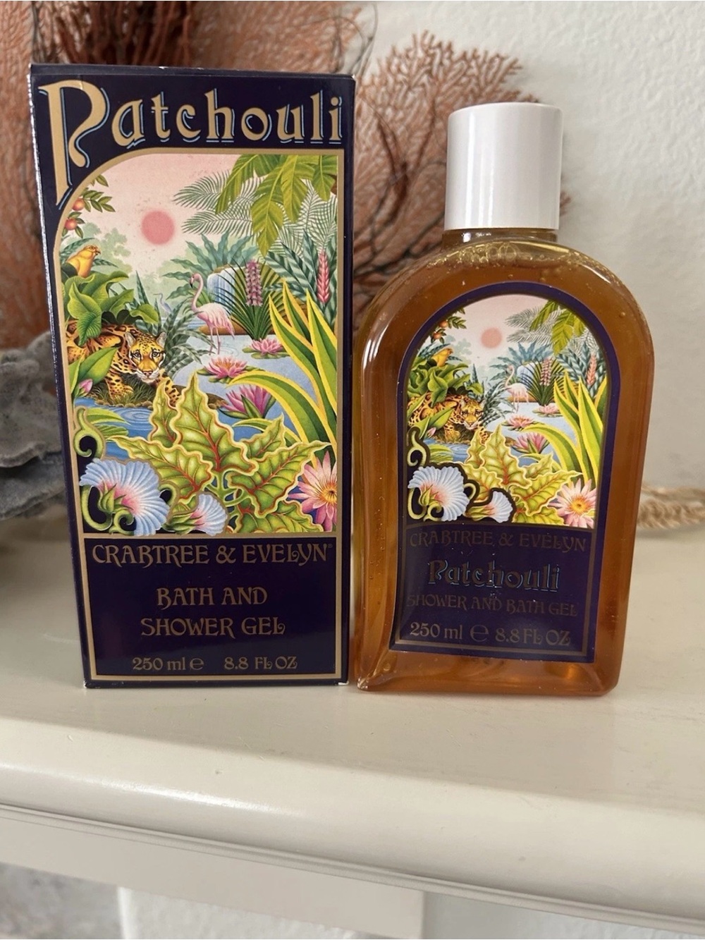 Crabtree & Evelyn Patchouli Bath  and Shower Gel 8.5 fl oz. Vintage 1990. HTF